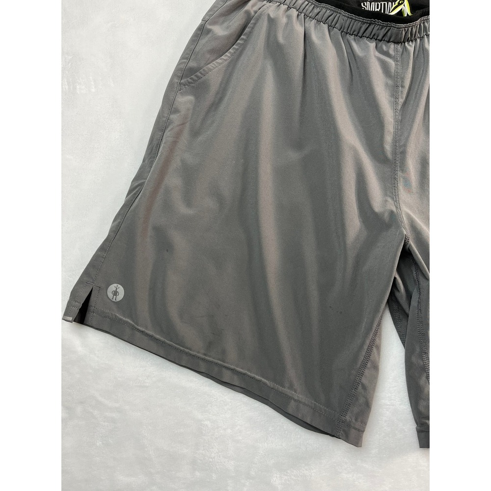 SMARTWOOL Active Mens L Lined Shorts Gray - Picture 10 of 16